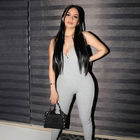 Ribbed Sexy Women Bodycon Jumpsuit Backless Bodycon Jumpsuit